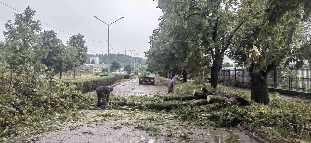 Силна буря връхлетя Търговище